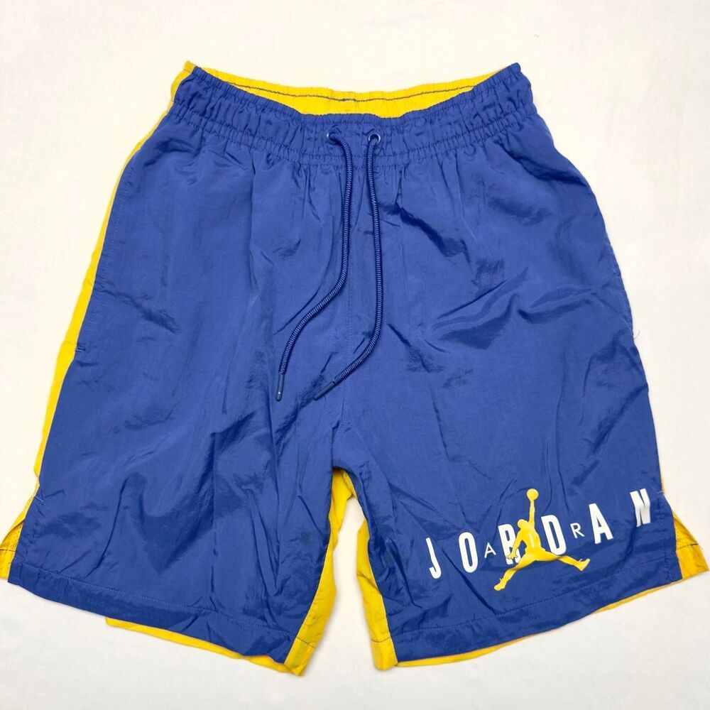 Jordan Men's Blue and Yellow Shorts